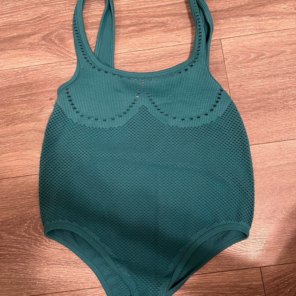 Teal Textured One-Piece bodysuit